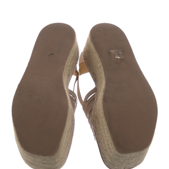 ULLA JOHNSON Valencia Twisted Contrast Flatform Sandals Sand 37 $690 - Picture 8 of 10